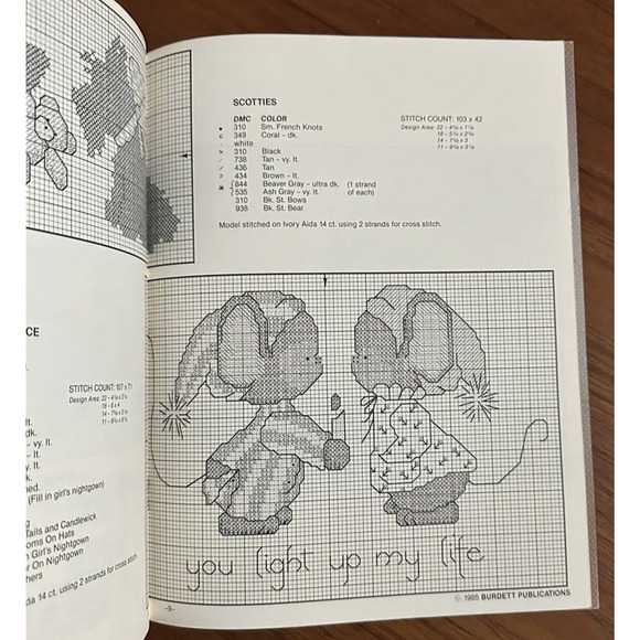 Vintage 1985 Lovable Friends Cross Stitch Pattern Book Dale Burdett - Picture 2 of 3